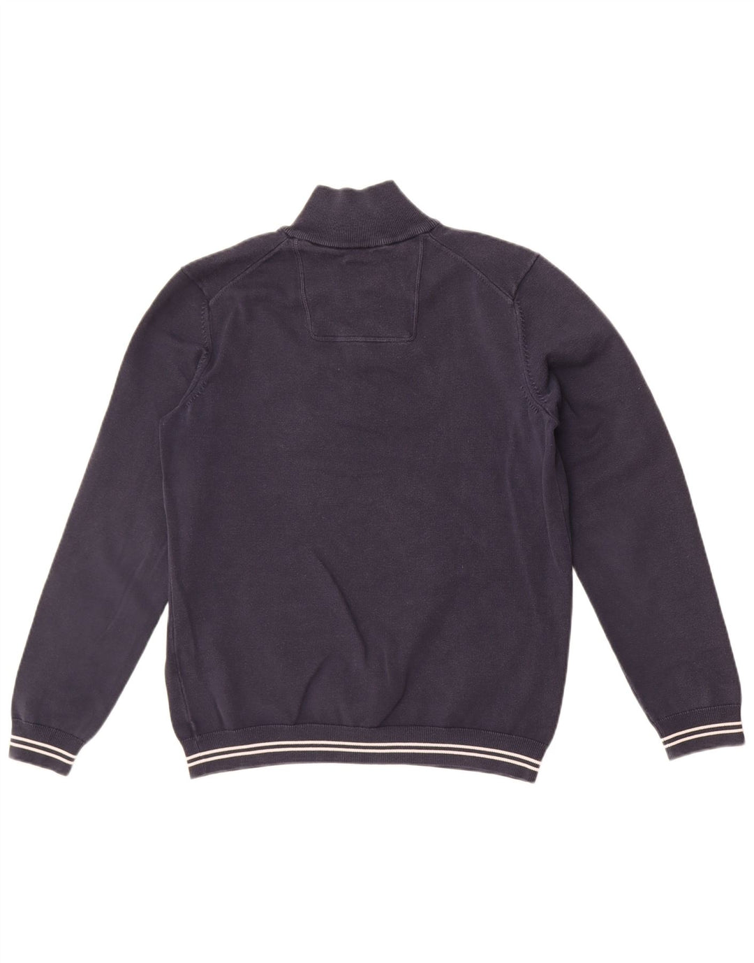Hugo Boss Mens Zip Neck Sweatshirt Jumper Medium Navy Blue Cotton