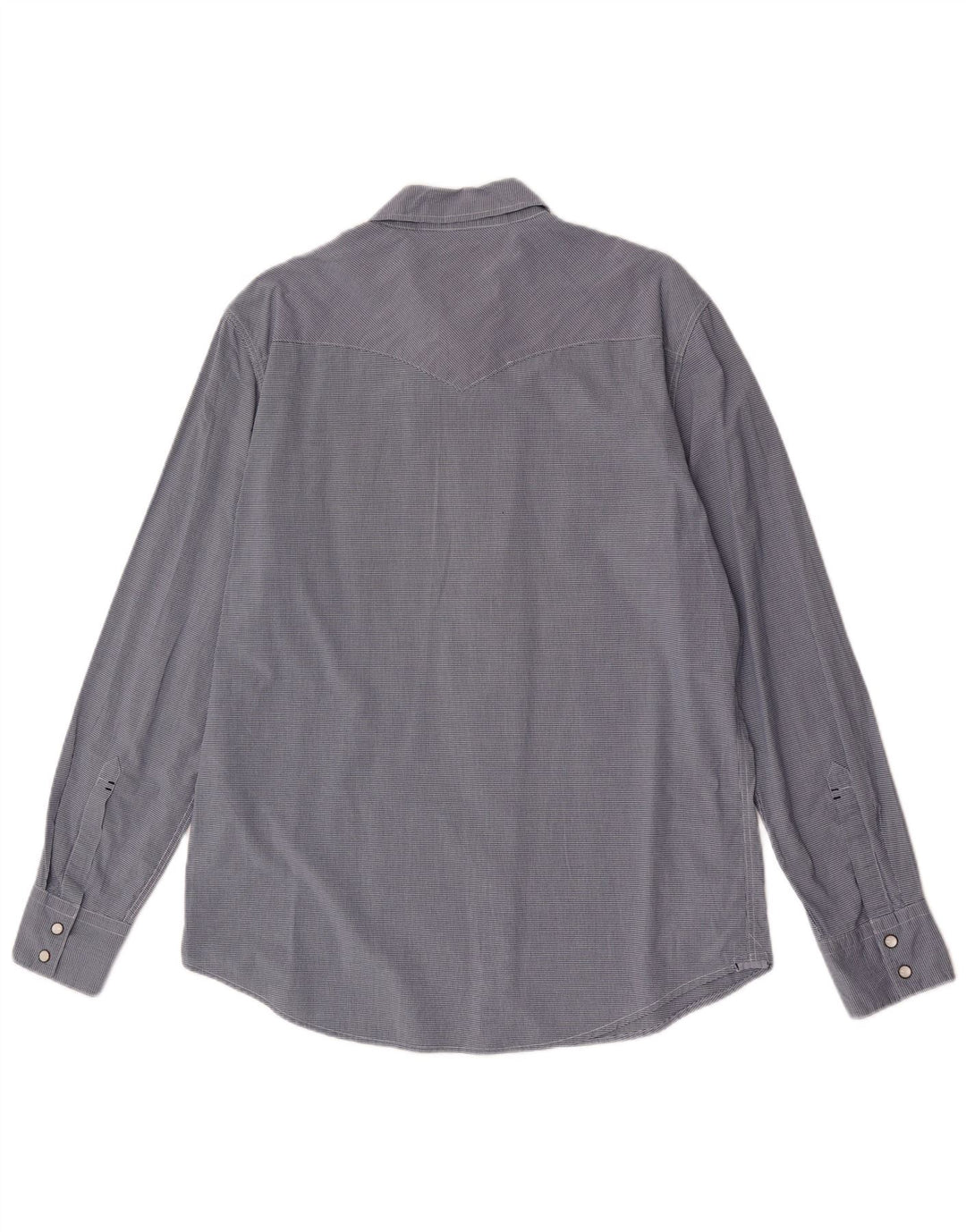 Levi's Mens Slim Fit Shirt Large Navy Blue Gingham Cotton