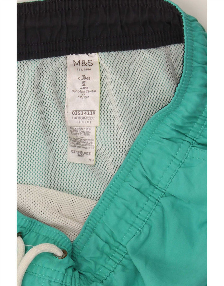 Marks & Spencer Mens Swimming Shorts XL Green Polyester