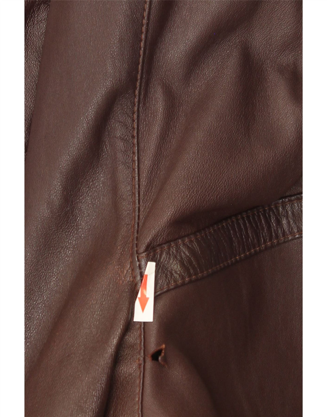 Vintage Womens Oversized Leather Coat EU 40 Medium Brown Leather