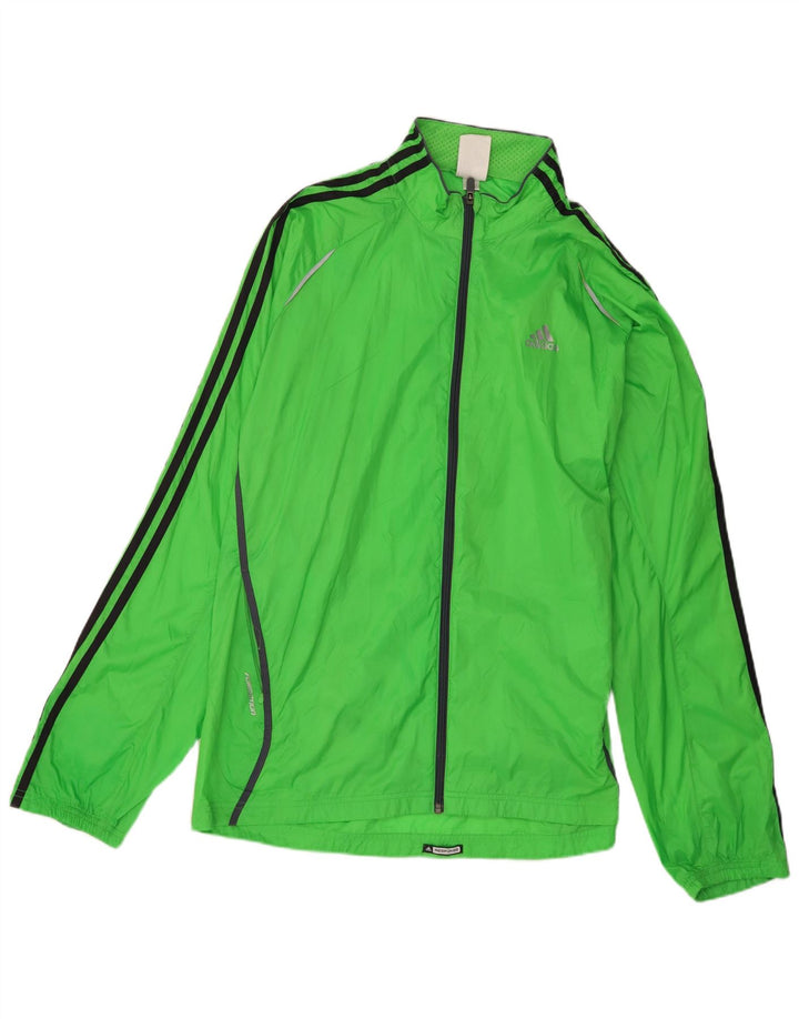Adidas Mens Rain Jacket UK 40 Large Green Nylon