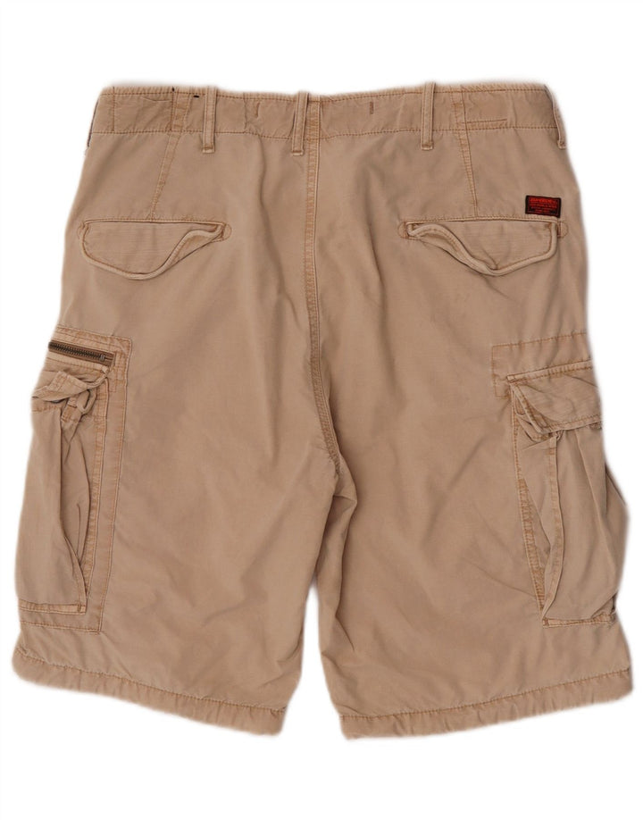 Superdry Mens Cargo Shorts W34 Large  Beige Cotton
