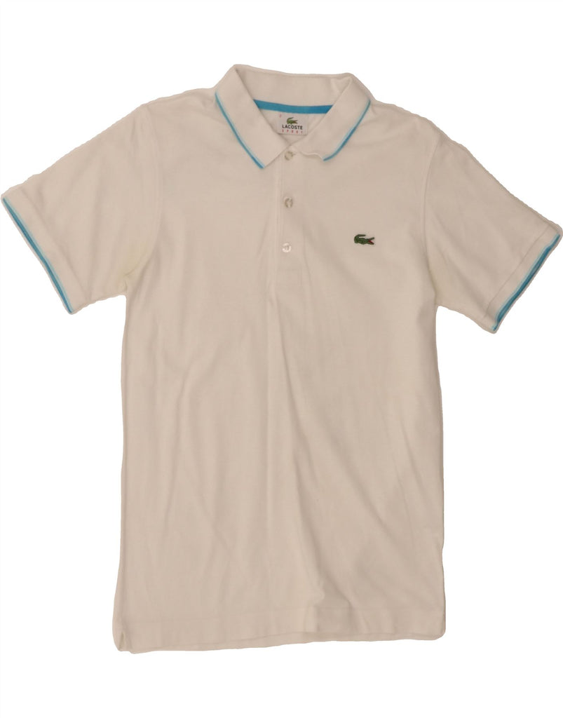 LACOSTE Mens Polo Shirt Size 2 XS White Cotton Vintage Lacoste and Second-Hand Lacoste from Messina Hembry 