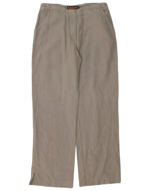 Timberland Womens Straight Chino Trousers US 6 Medium W28 L30 Grey Cotton