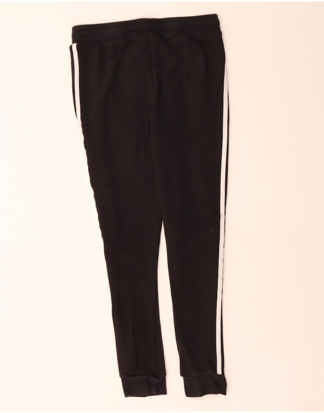 ADIDAS Womens Tracksuit Trousers Joggers UK 12 Medium  Black Cotton