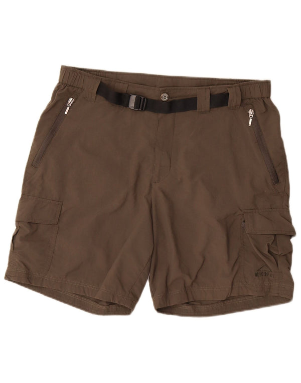 McKinley Mens Cargo Shorts W33 Medium Brown Polyester