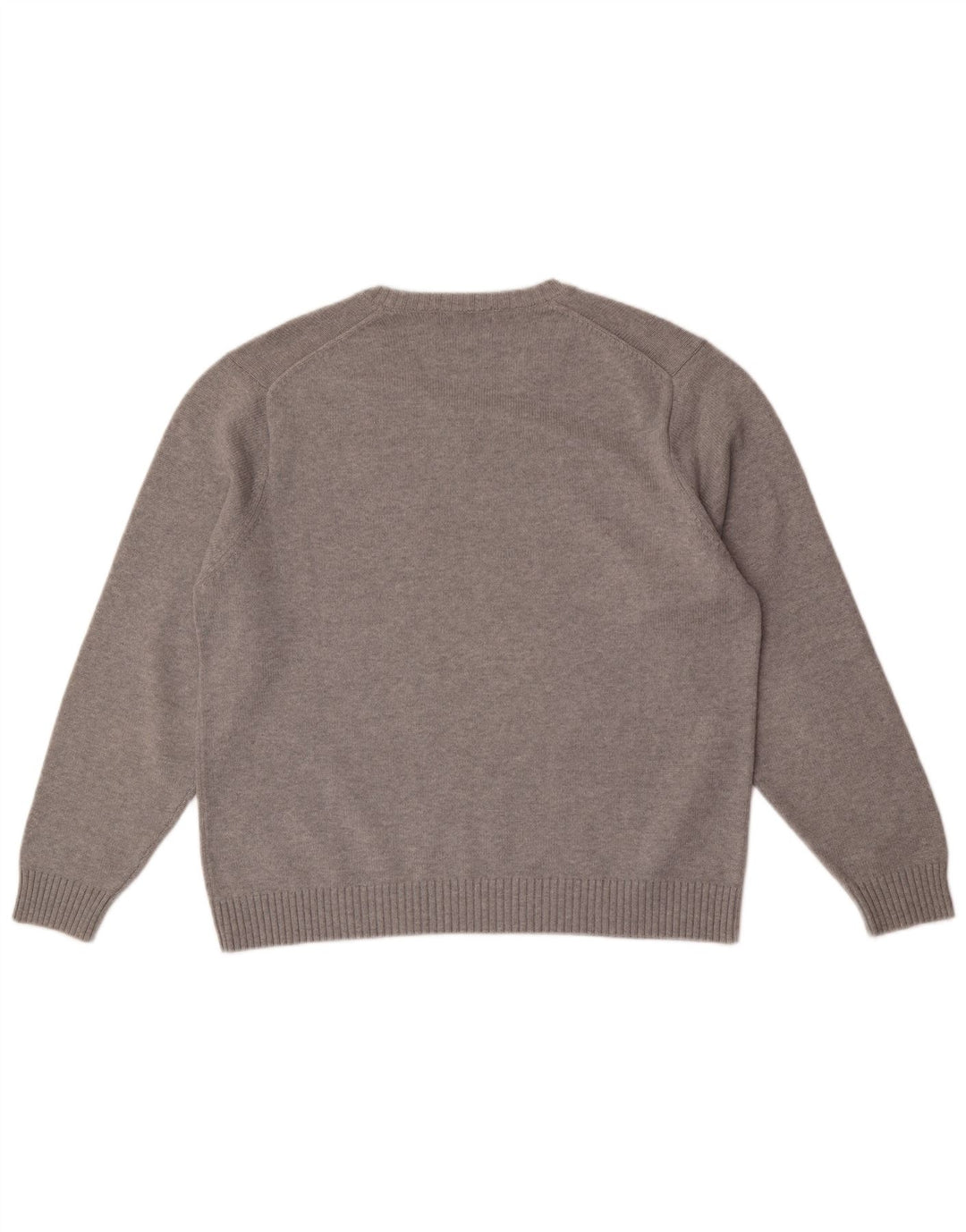 Marks & Spencer Mens Blue Harbour V-Neck Jumper Sweater UK 41/43 Large Grey
