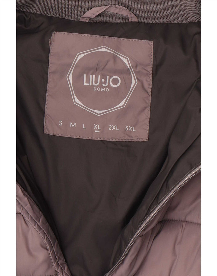 Liu Jo Mens Quilted Padded Jacket UK 42 XL Grey
