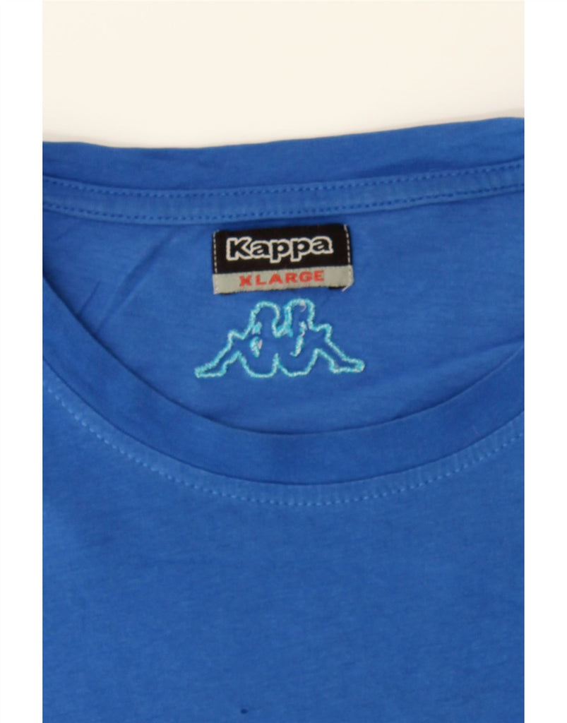 KAPPA Mens Graphic T-Shirt Top XL Blue Cotton Vintage Kappa and Second-Hand Kappa from Messina Hembry 