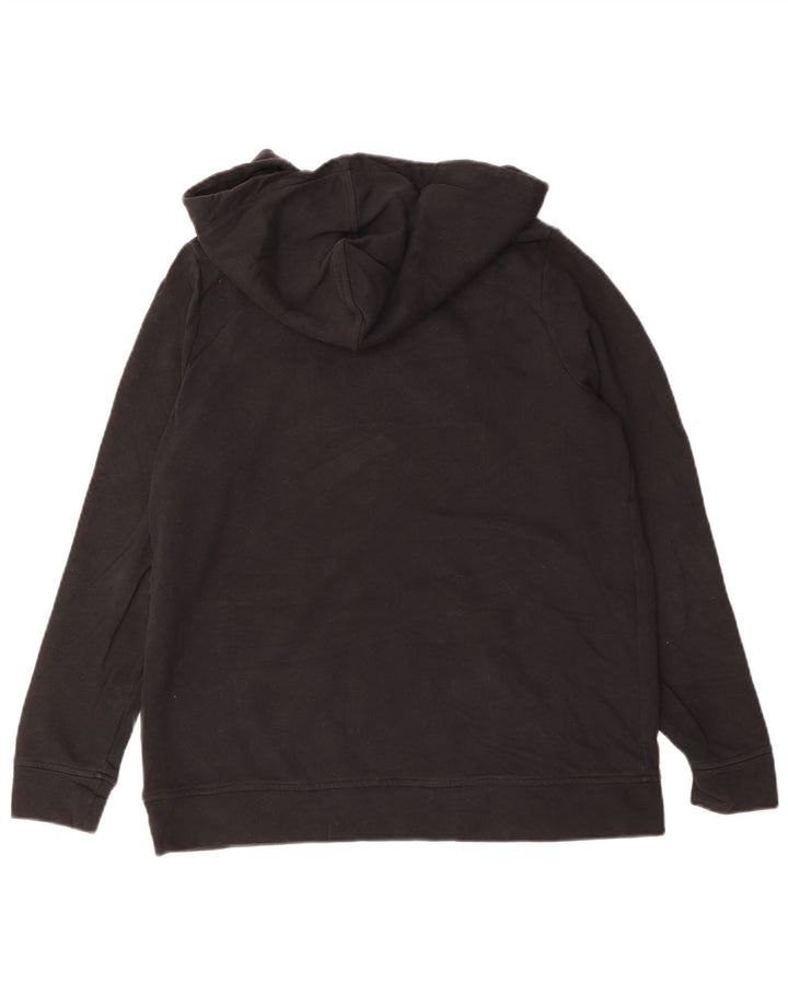 Ralph Lauren Womens Oversized Zip Neck Hoodie Jumper UK 10 Small Black