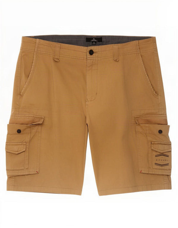 Rip Curl Mens Cargo Shorts W36 Large Brown Cotton