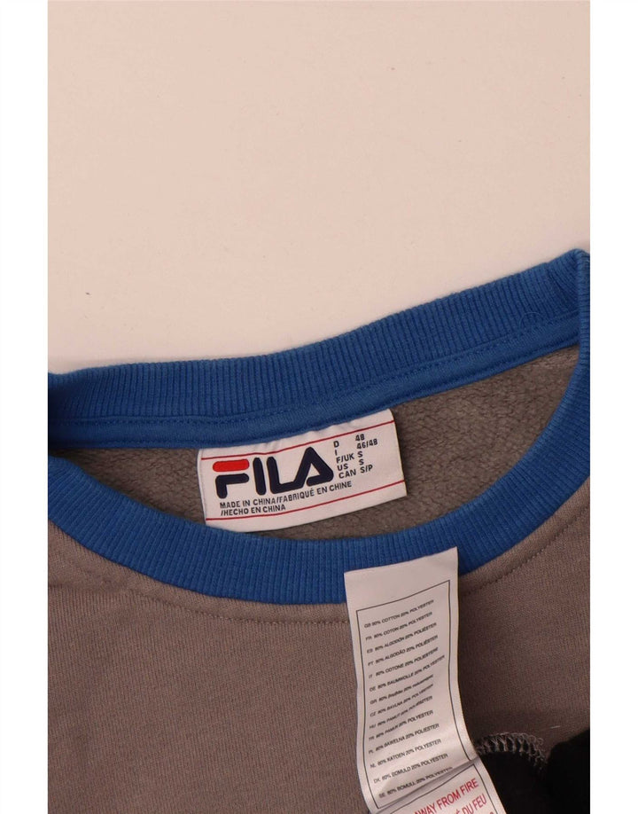 Fila Mens Graphic Sweatshirt Jumper Small Multicoloured Colourblock Cotton