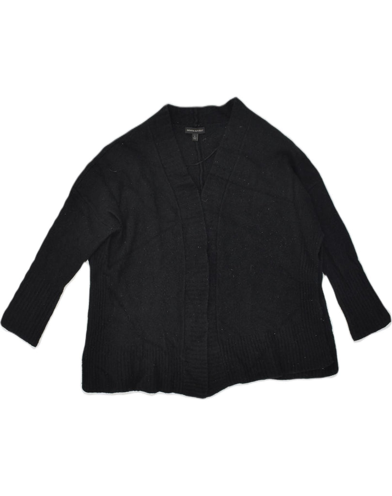 BANANA REPUBLIC Womens Cardigan Sweater UK 16 Large Black Wool | Vintage Banana Republic | Thrift | Second-Hand Banana Republic | Used Clothing | Messina Hembry 