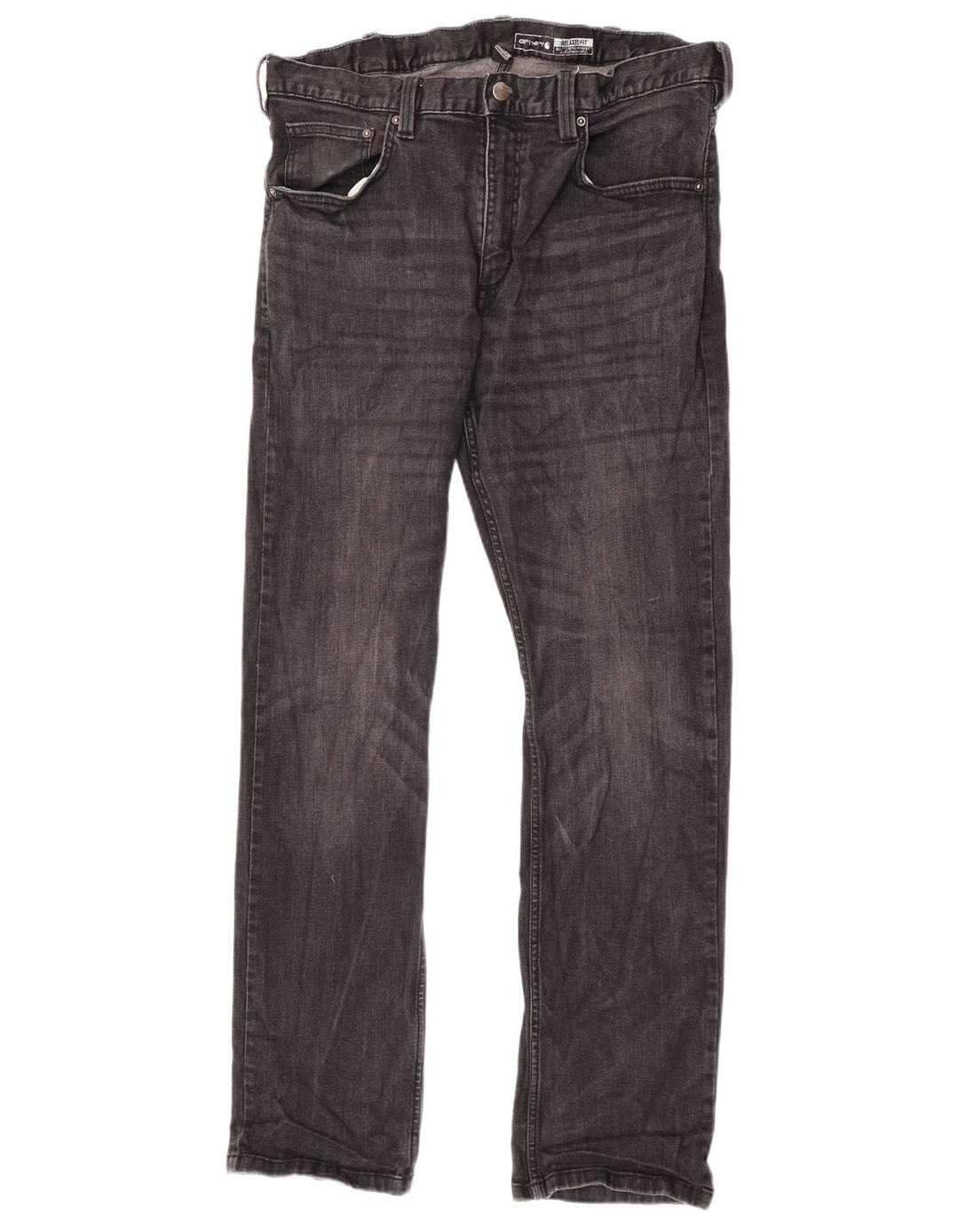 Carhartt Mens Relaxed Fit Straight Jeans W36 L32 Black Cotton