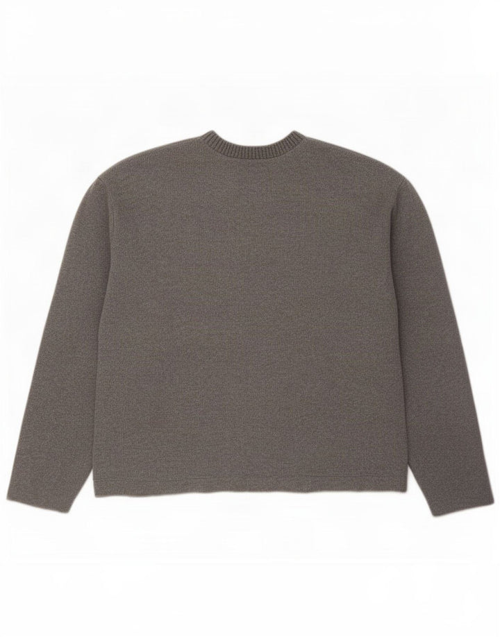 Zara Womens Boat Neck Jumper Sweater UK 14 Medium Grey Polyester