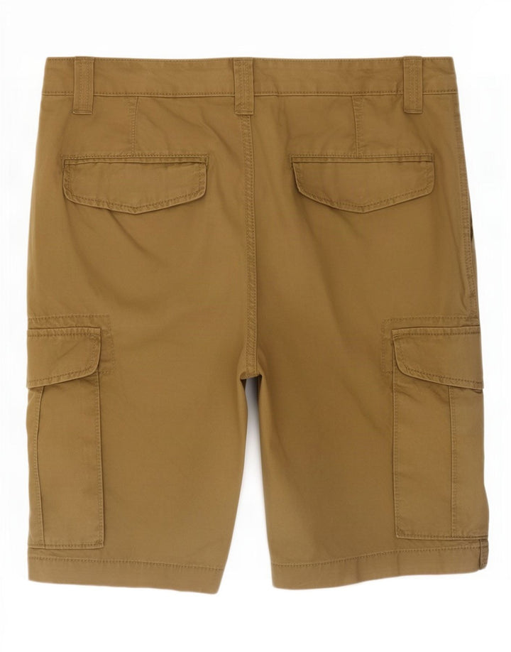 Marks & Spencer Mens Cargo Shorts W32 Medium Khaki Cotton