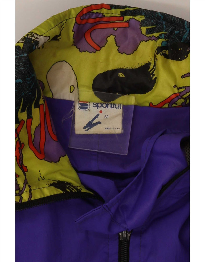 Sportful Mens Pullover Tracksuit Top Jacket Medium Purple Argyle/Diamond