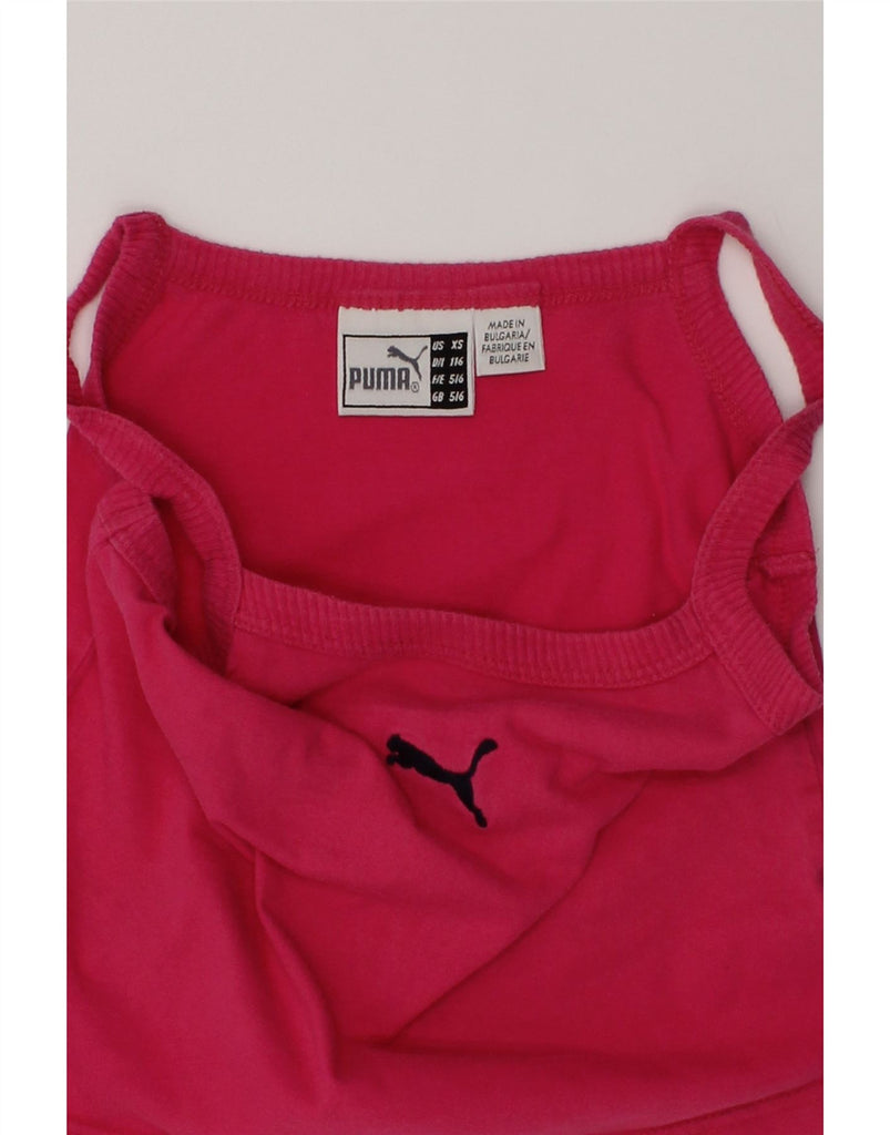 PUMA Girls Cami Top 5-6 Years Pink | Vintage Puma | Thrift | Second-Hand Puma | Used Clothing | Messina Hembry 