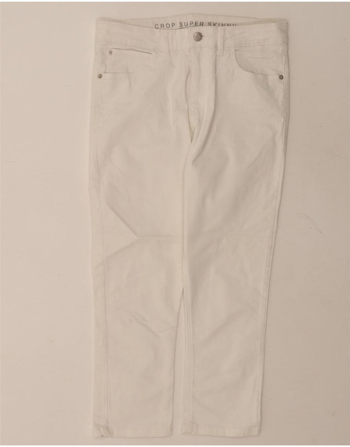 Marks & Spencer Womens Cropped Jeans UK 12 Medium W30 L21 White