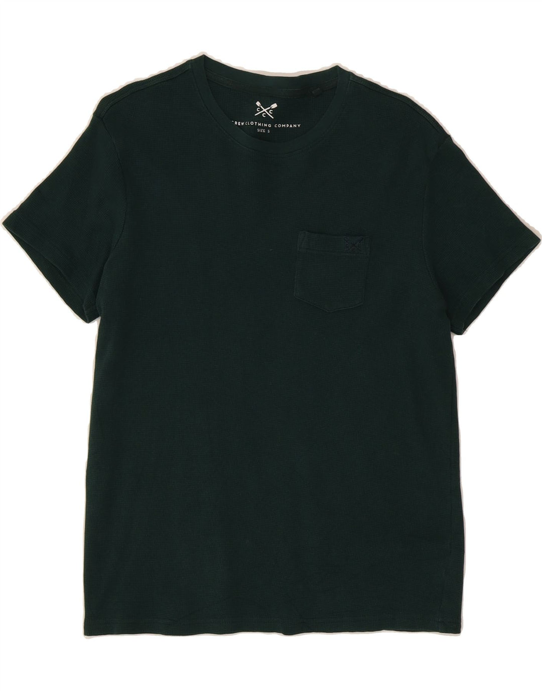 CREW CLOTHING Mens T-Shirt Top Small Green Cotton Vintage Crew Clothing and Second-Hand Crew Clothing from Messina Hembry 