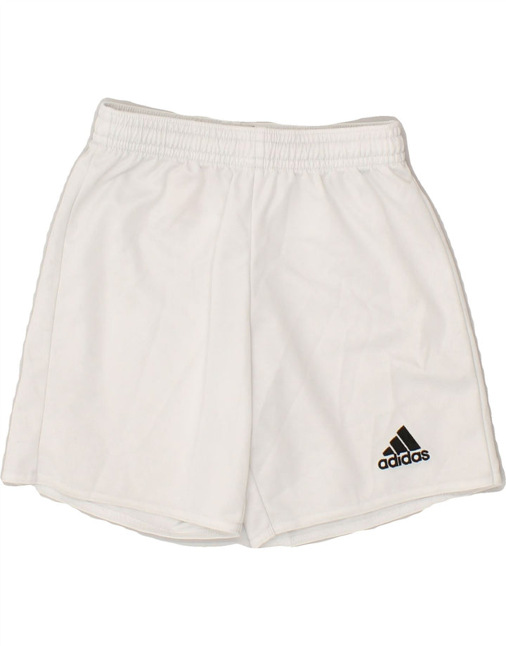 ADIDAS Boys Sport Shorts 7-8 Years White | Vintage Adidas | Thrift | Second-Hand Adidas | Used Clothing | Messina Hembry 