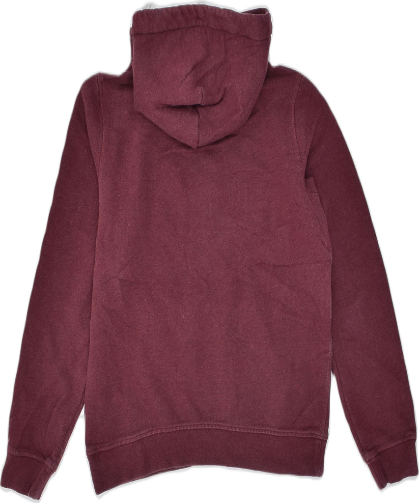 JACK WILLS Womens Graphic Hoodie Jumper UK 12 Medium Burgundy Sports | Vintage | Thrift | Second-Hand | Used Clothing | Messina Hembry 