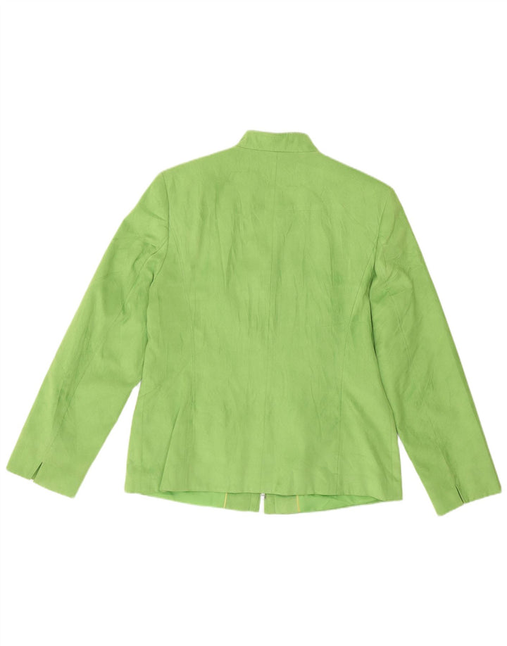 Vintage Womens Blazer Jacket UK 12 Medium Green Polyester