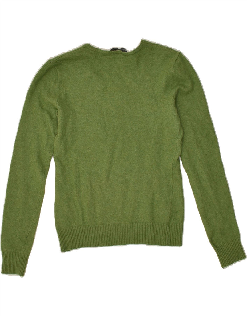 RALPH LAUREN Girls V-Neck Jumper Sweater 8-9 Years Green Merino Wool | Vintage Ralph Lauren | Thrift | Second-Hand Ralph Lauren | Used Clothing | Messina Hembry 