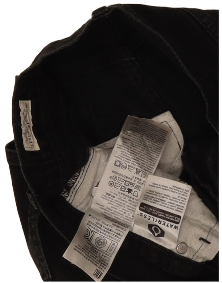 Levi's Mens Straight Jeans W30 L30 Black Cotton