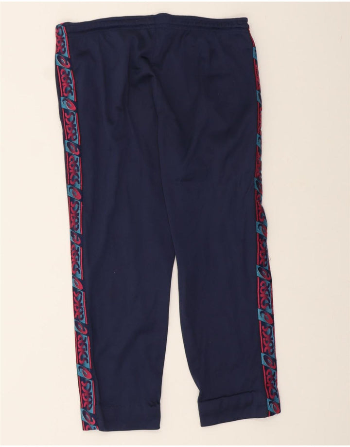 ASICS Womens Graphic Full Tracksuit IT 52 2XL  Navy Blue Vintage Asics and Second-Hand Asics from Messina Hembry 