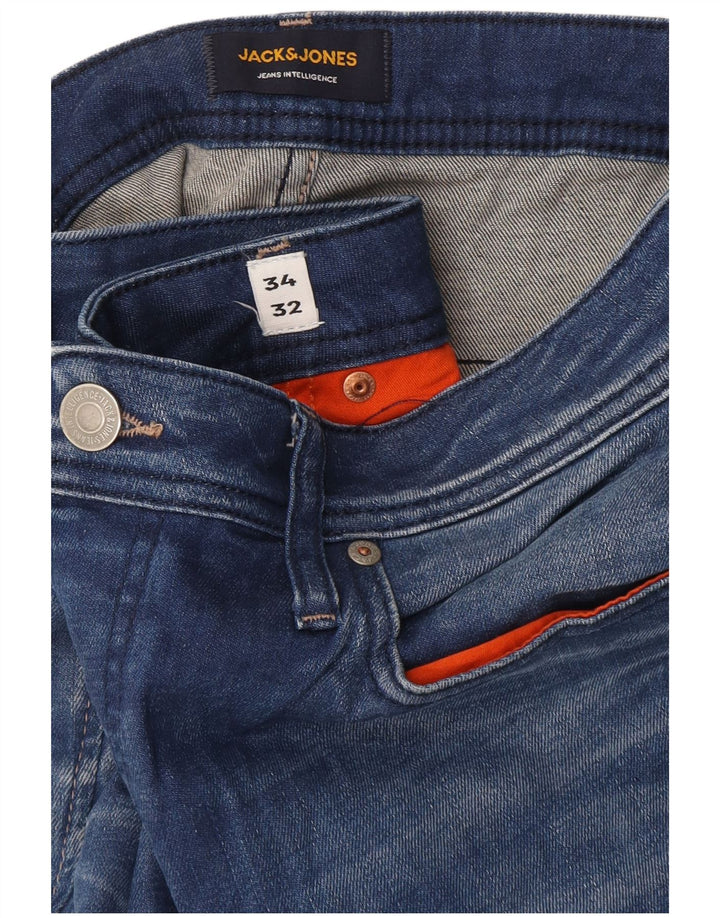 Jack & Jones Mens Tim Slim Straight Jeans W34 L32 Blue