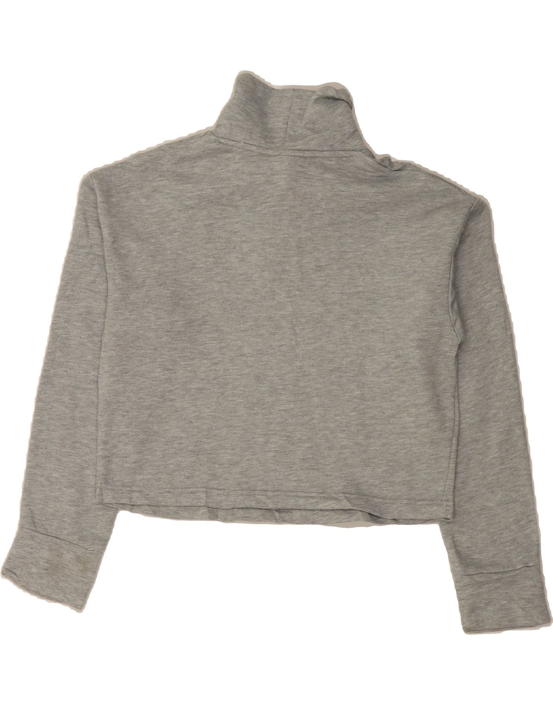 NEW BALANCE Womens Crop Sweatshirt Jumper UK 14 Medium Grey Polyester Vintage New Balance and Second-Hand New Balance from Messina Hembry 