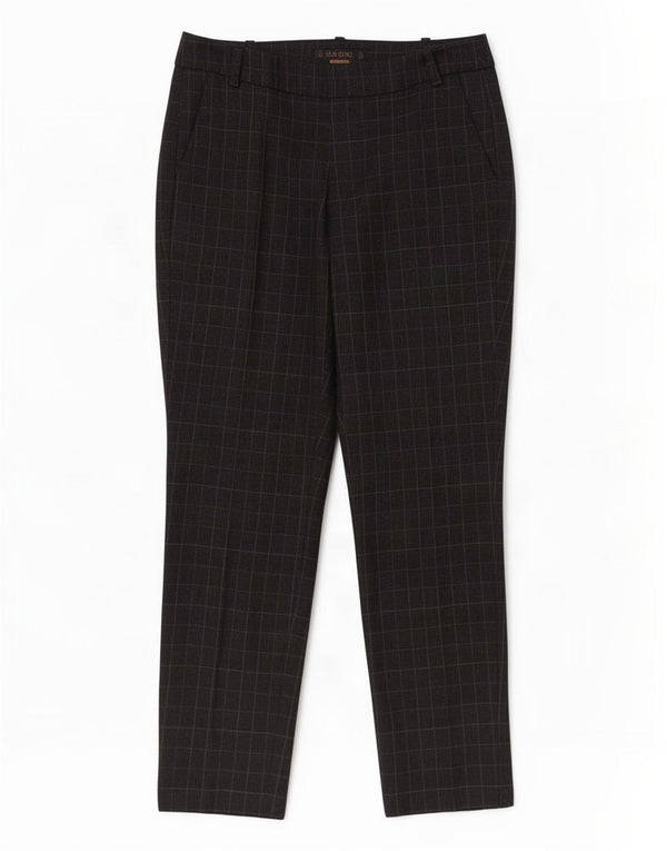 Zara Womens Slim Chino Trousers Medium W28 L27 Grey Plaid