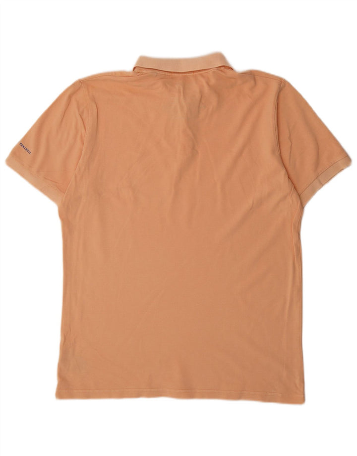 Scotch & Soda Mens Polo Shirt Large Orange Cotton