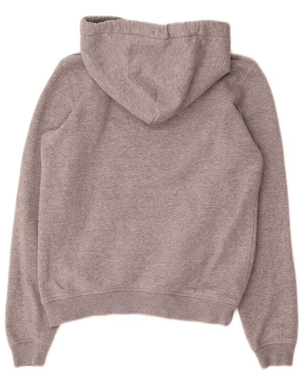 Jack Wills Womens Graphic Oversized Hoodie Jumper UK 8 Small Grey Cotton