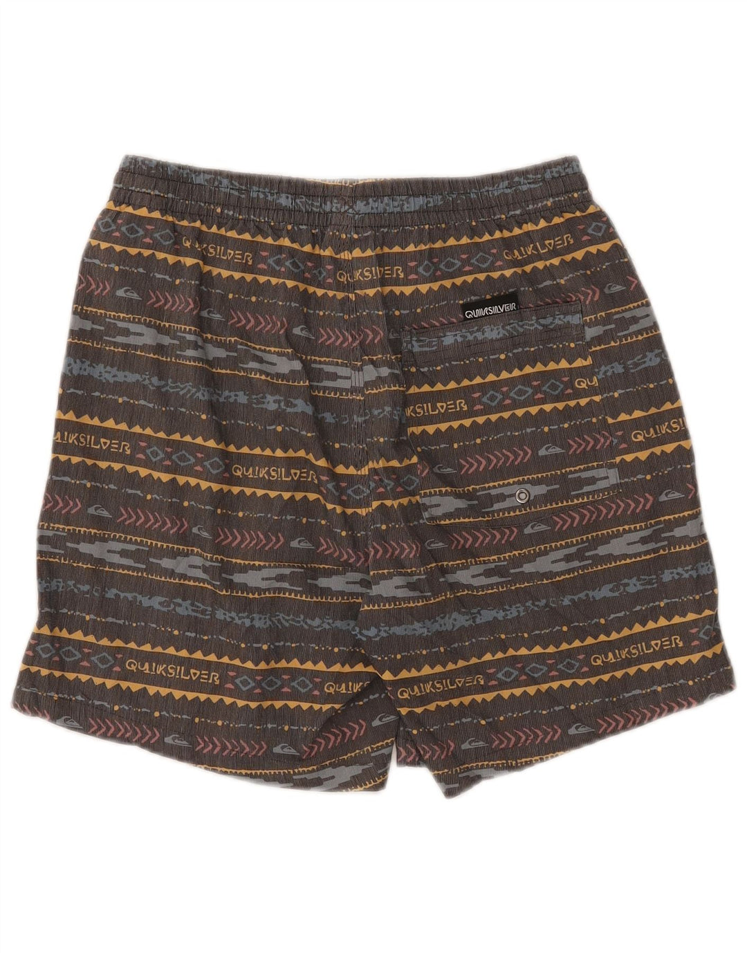 Quiksilver Mens Swimming Shorts Small Multicoloured Striped Polyester