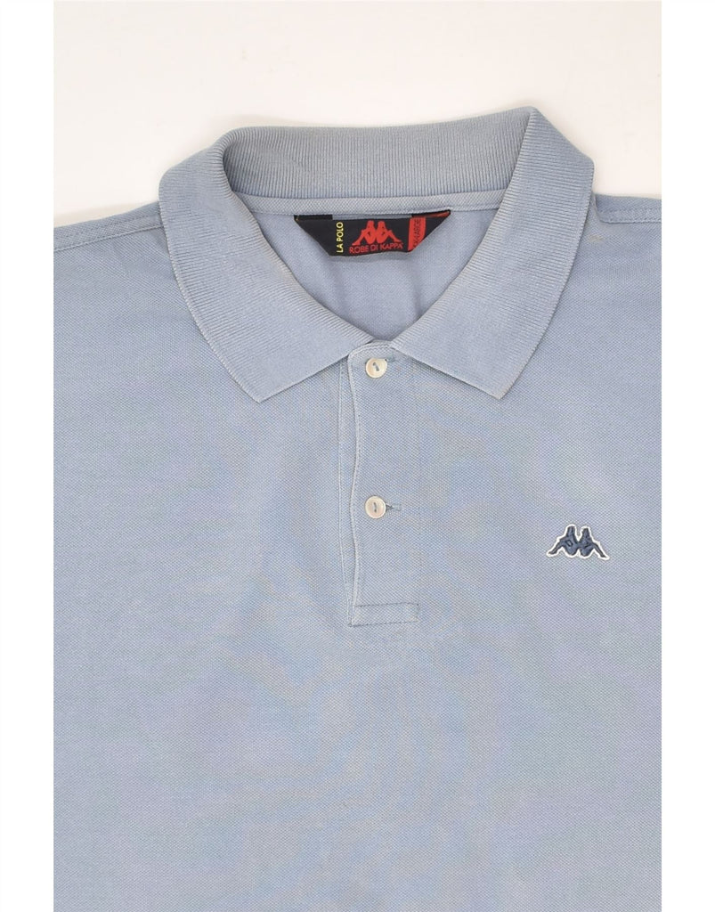 KAPPA Mens Polo Shirt 2XL Blue Cotton | Vintage Kappa | Thrift | Second-Hand Kappa | Used Clothing | Messina Hembry 