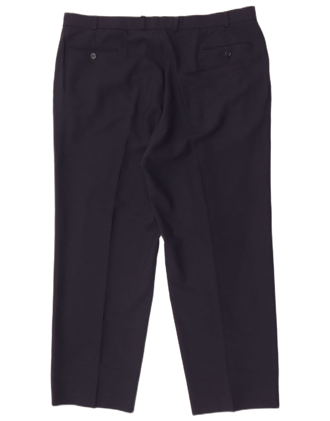 Marks & Spencer Mens Tapered Suit Trousers W40 L29 Navy Blue Polyester