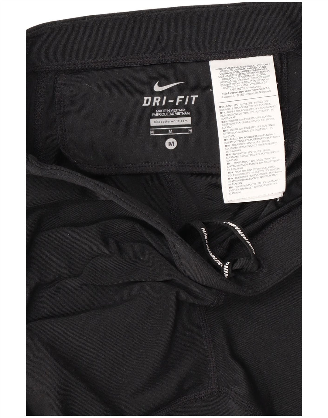 Nike Womens Dri Fit Tracksuit Trousers UK 12 Medium Black Polyester