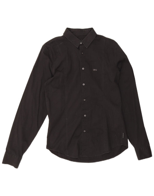 Calvin Klein Jeans Mens Shirt Medium Black Cotton