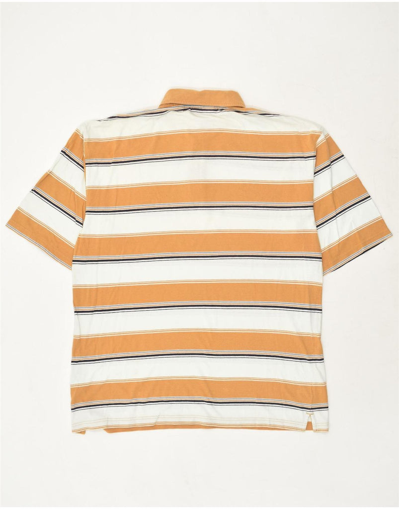 TIMBERLAND Mens Polo Shirt Large Beige Striped Cotton Vintage Timberland and Second-Hand Timberland from Messina Hembry 