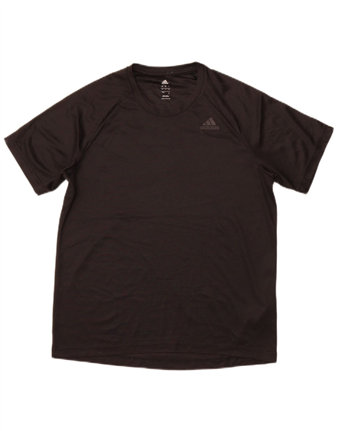 ADIDAS Mens Climalite T-Shirt Top Medium Black Polyester Sports