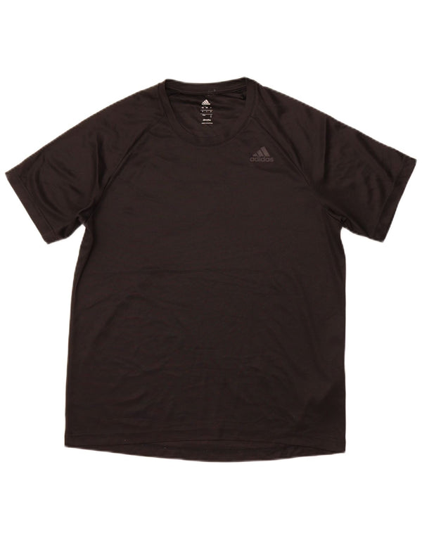 ADIDAS Mens Climalite T-Shirt Top Medium Black Polyester Sports
