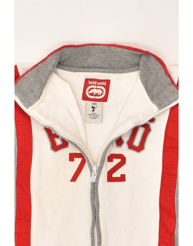 ECKO UNLTD Boys Graphic Tracksuit Top Jacket 6-7 Years Off White | Vintage Ecko Unltd | Thrift | Second-Hand Ecko Unltd | Used Clothing | Messina Hembry 
