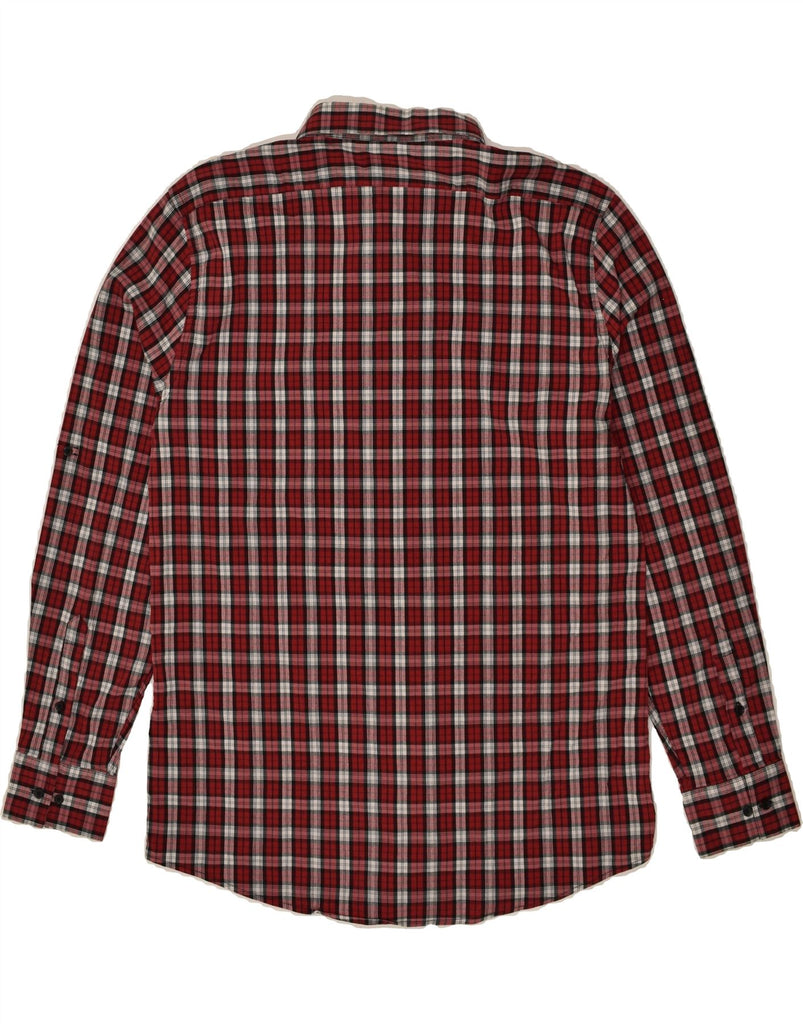 JULES Mens Shirt 2XL Burgundy Check Cotton | Vintage Jules | Thrift | Second-Hand Jules | Used Clothing | Messina Hembry 