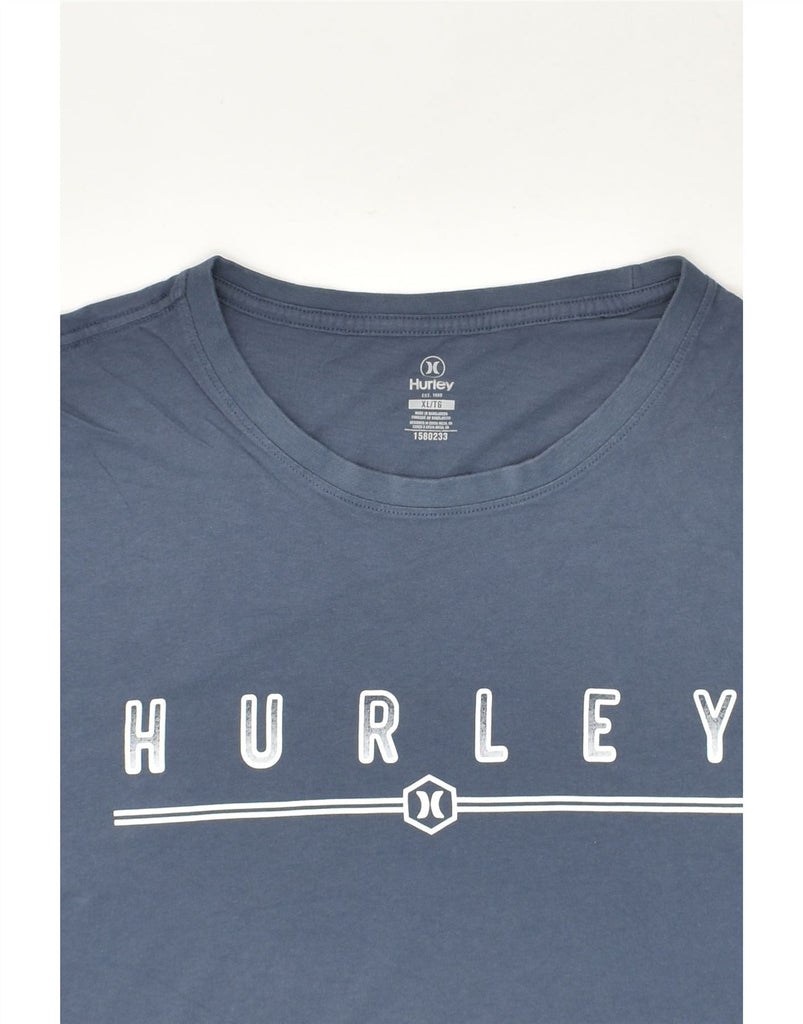 HURLEY Mens Graphic T-Shirt Top XL Navy Blue Cotton | Vintage Hurley | Thrift | Second-Hand Hurley | Used Clothing | Messina Hembry 