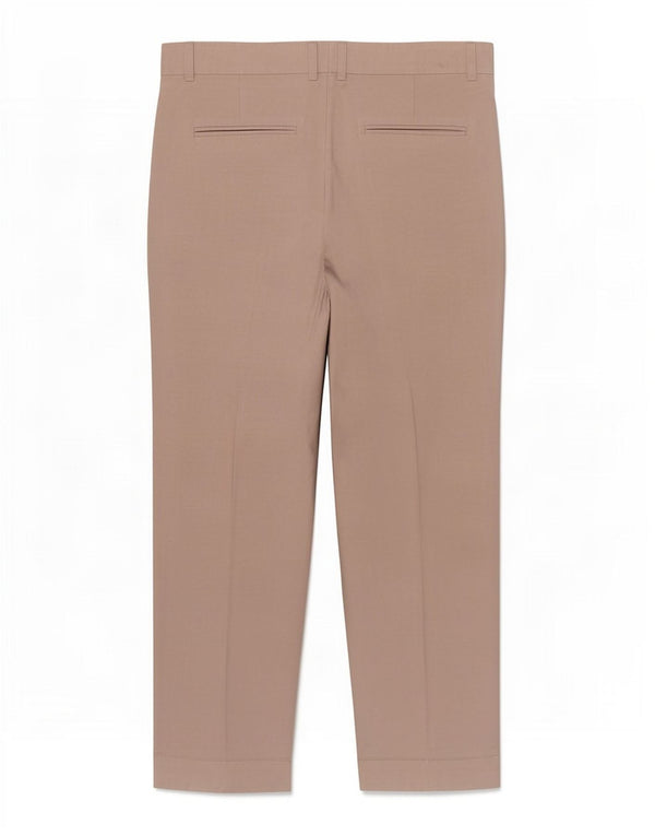 Cos Womens Crop Suit Trousers EU 36 Small W32 L24 Beige Cupro