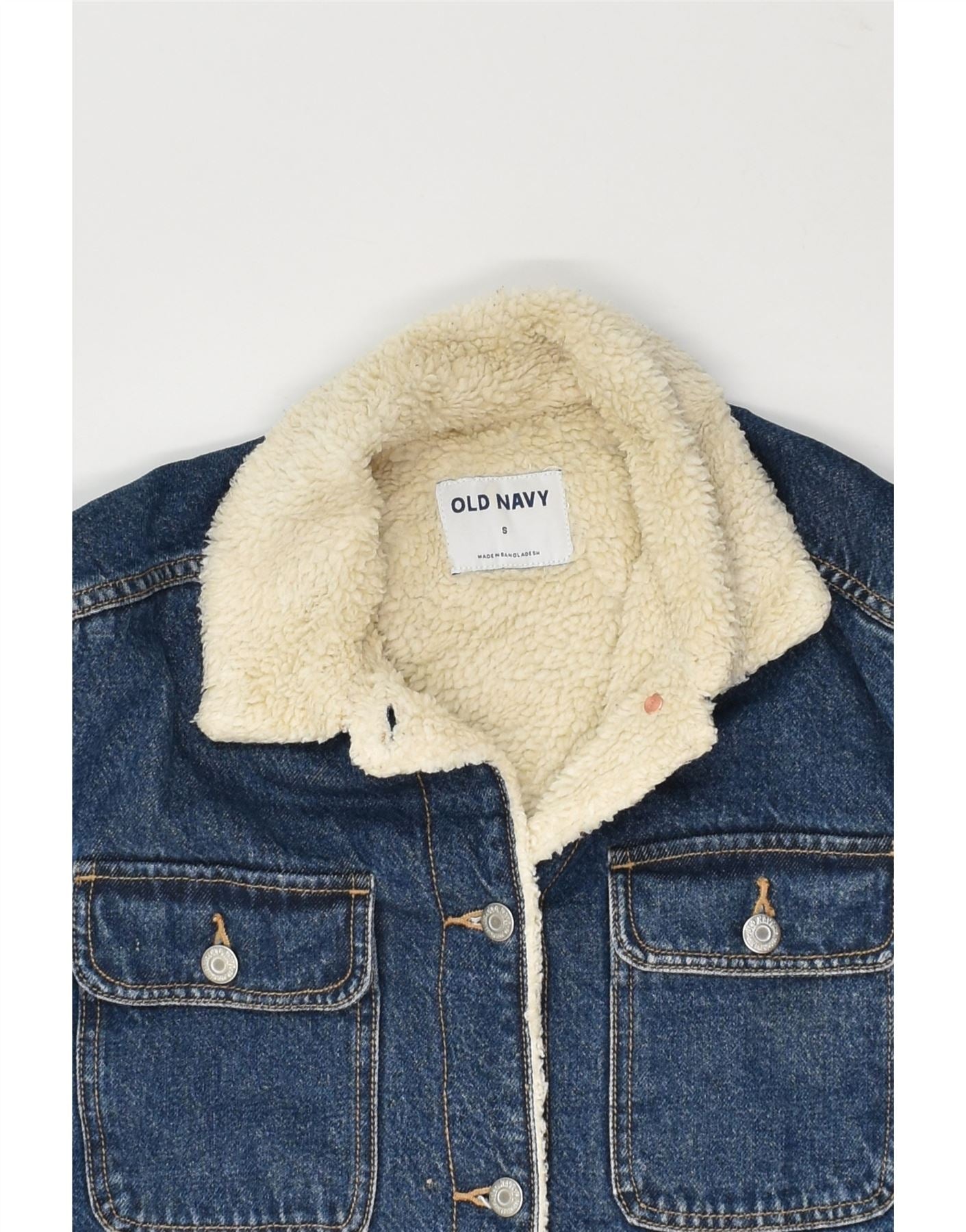 Old navy deals denim sherpa jacket