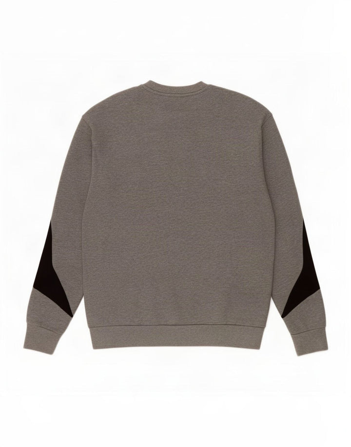 Emporio Armani Mens Graphic Sweatshirt Jumper Medium Grey Colourblock