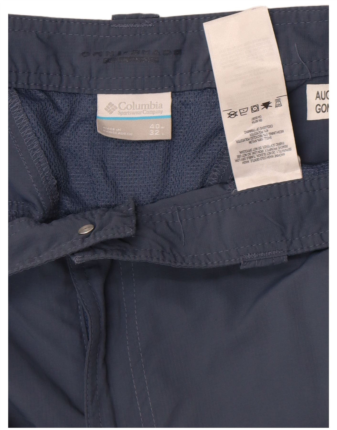 Columbia Mens Hiking Cargo Trousers W40 L32 Blue Nylon